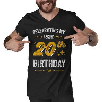 Funny 40Th Birthday Celebrating My Second 20Th Birthday Men V-Neck Tshirt - Seseable