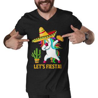 Funny Dabbing Taco Cinco De May Mexican Food V4 Men V-Neck Tshirt | Favorety DE