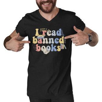 Funny I Read Banned Books Lovers Books Men V-Neck Tshirt | Favorety