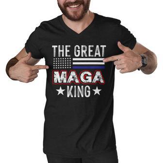 Funny The Great Maga King Trump 2022 Amp 2024 Men V-Neck Tshirt | Favorety DE