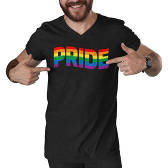 Gay Pride Lgbt Lgbtq Awareness Month 2022 Men V-Neck Tshirt | Mazezy