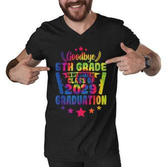 Goodbye 5Th Grade Class Of 2029 Graduate 5Th Grade Tie Dye Men V-Neck Tshirt | Mazezy