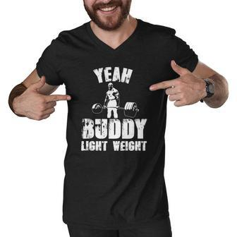 Gym Lightweight Gifts Funny Bodybuilding Weightlifter Men V-Neck Tshirt | Mazezy