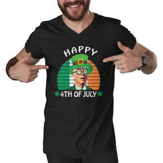 Happy 4Th Of July Joe Biden Leprechaun St Patricks Day Men V-Neck Tshirt | Mazezy