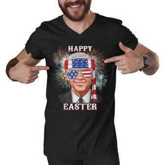 Happy Easter Confused Joe Biden 4Th Of July Funny Men V-Neck Tshirt - Seseable
