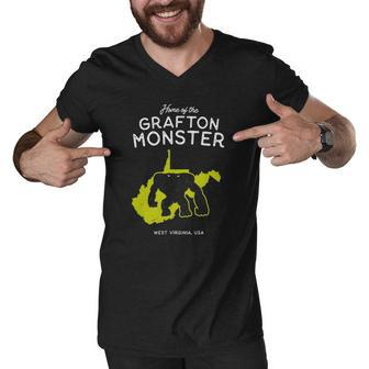 Home Of The Grafton Monster West Virginia Usa Men V-Neck Tshirt | Mazezy
