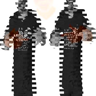 Horror True Crime Skull Cute Antisocial Goth Aesthetic Men V-Neck Tshirt | Mazezy