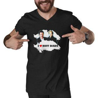 I Love Hot Dads Charlie Swan Carlisle Cullen Men V-Neck Tshirt | Mazezy
