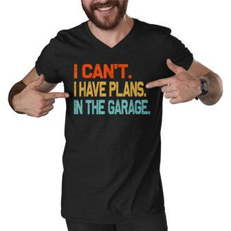 Ill Be In The Garage Funny Dad Work Repair Car Mechanic Men V-Neck Tshirt - Seseable