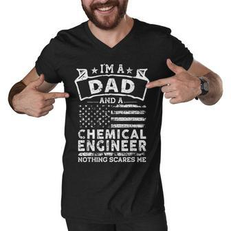Im A Dad And Chemical Engineer Fathers Day & 4Th Of July Men V-Neck Tshirt - Seseable