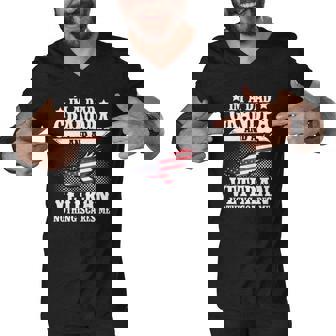 Im A Dad Grandpa And A Veteran Us Flag Veterans Day Men V-Neck Tshirt | Mazezy