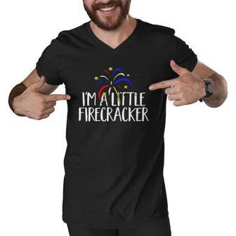 Im A Little Firecracker Patriotic 4Th Of July American Men V-Neck Tshirt | Mazezy