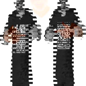 Im A Proud Father In Law Of A Freaking Awesome Daughter In Law Essential Men V-Neck Tshirt | Mazezy