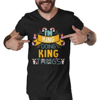 Im King Doing King Things King Shirt For King Men V-Neck Tshirt - Seseable