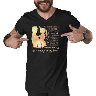 Im Not A Fatherless Daughter I Am A Daughter To A Dad In Heaven Men V-Neck Tshirt | Mazezy