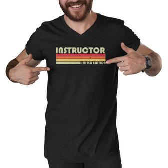 Instructor Funny Job Title Professional Worker Idea Men V-Neck Tshirt | Mazezy