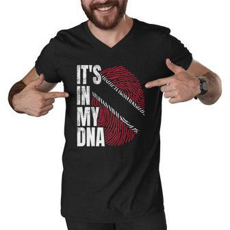 Its In My Dna Trinidad And Tobago Funny Black History Month Men V-Neck Tshirt | Mazezy