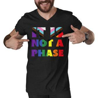 Its Not A Phase Lgbtqia Rainbow Flag Gay Pride Ally Men V-Neck Tshirt | Mazezy