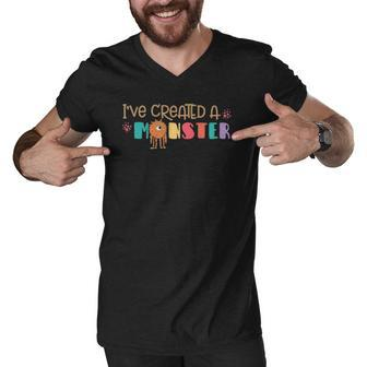 Ive Created A Monster Matching Parent Child Men V-Neck Tshirt | Mazezy