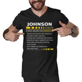 Johnson Name Gift Johnson Facts Men V-Neck Tshirt - Seseable