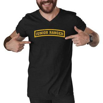 Junior Rangers Junior Ranger Badge Vintage Distressed Retro Men V-Neck Tshirt | Mazezy