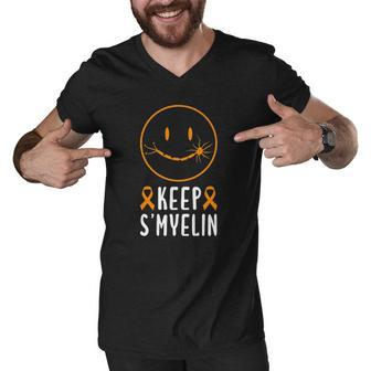 Keep Smyelin Multiple Sclerosis Awareness Men V-Neck Tshirt | Mazezy