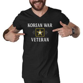 Korean War Veteran Happy Veterans Day Men V-Neck Tshirt | Mazezy