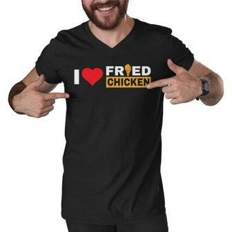 Love Fried Chicken Funny Food V3 Men V-Neck Tshirt - Seseable