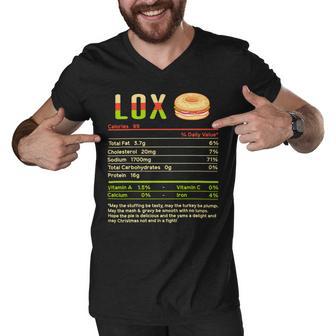 Lox Nutrition Facts Funny Christmas 12 Shirt Men V-Neck Tshirt | Favorety CA