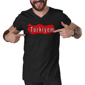 M Turkey Flag Futball Turkish Soccer 9 Shirt Men V-Neck Tshirt | Favorety UK