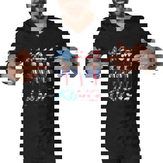 Maga King Ultra Maga Patriotic Trump Patriotic American Flag Men V-Neck Tshirt | Mazezy