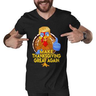 Make Thanksgiving Great Again Funny 2 Shirt Men V-Neck Tshirt | Favorety DE