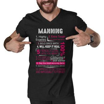 Manning Name Gift Manning Men V-Neck Tshirt - Seseable