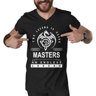 Masters Name Gift Masters An Enless Legend Men V-Neck Tshirt - Seseable