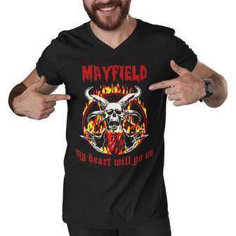 Mayfield Name Gift Mayfield Name Halloween Gift Men V-Neck Tshirt - Seseable