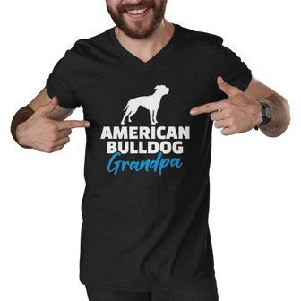 Mens American Bulldog Grandpa Gift Men V-Neck Tshirt | Mazezy