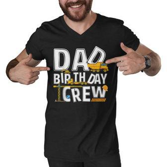 Mens Construction Dad Birthday Crew Party Worker Dad Men V-Neck Tshirt - Seseable