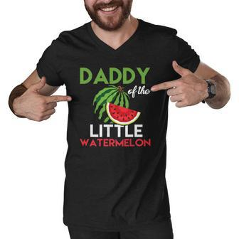 Mens Cute Watermelon Daddy Design Dad For Men Men V-Neck Tshirt | Mazezy