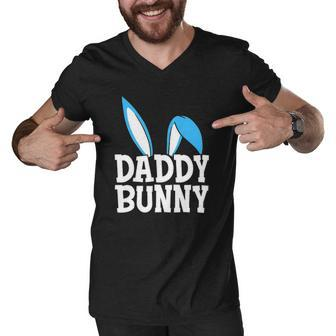 Mens Daddy Bunny Cute Easter Costume Dad Family Matching Men V-Neck Tshirt | Mazezy