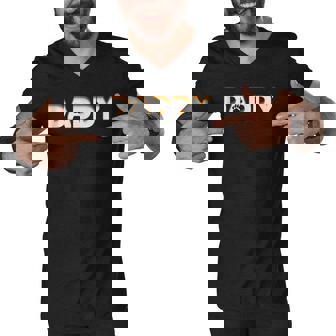 Mens Gay Bear Daddy Design With Bear Pride Flag Gay Daddy Men V-Neck Tshirt | Mazezy