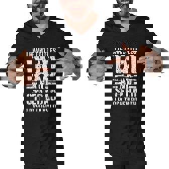 Mens I Have Two Titles Dad And Step Dad I Rock Them Both Men V-Neck Tshirt | Mazezy