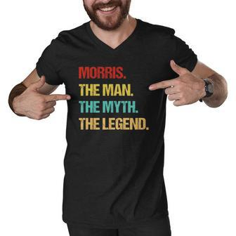 Mens Morris The Man The Myth The Legend Men V-Neck Tshirt | Mazezy