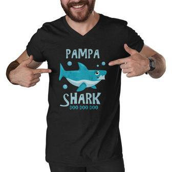 Mens Pampa Shark Gift Doo Doo Men V-Neck Tshirt | Mazezy