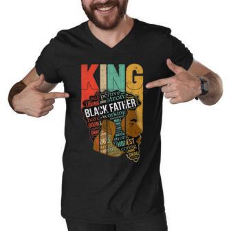 Mens Strong Black King Juneteeth African American Father Day 23 Shirt Men V-Neck Tshirt | Favorety UK