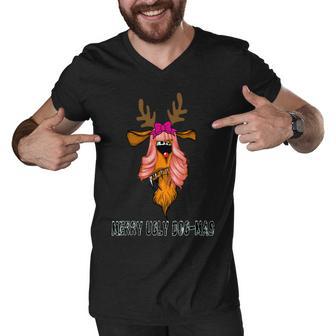 Merry Ugly Dog - Mas Men V-Neck Tshirt | Favorety UK