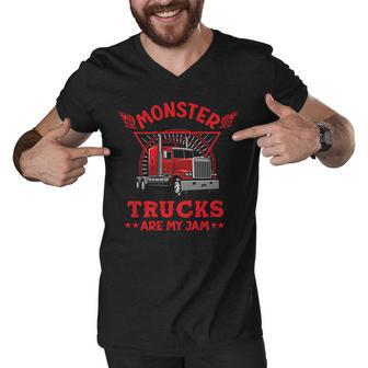 Monster Trucks Are My Jam Men V-Neck Tshirt | Favorety DE