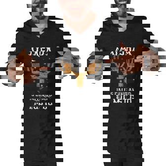 Moose Hunting Canada Elk - Alaska Is Calling And I Must Go Men V-Neck Tshirt | Mazezy