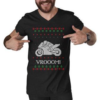 Motorcycle Ugly Christmaser Xmas 471 Shirt Men V-Neck Tshirt | Favorety