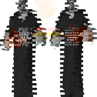 My Aunt Is Definitely Cooler Than My Dad Funny Saying Quote Men V-Neck Tshirt | Mazezy