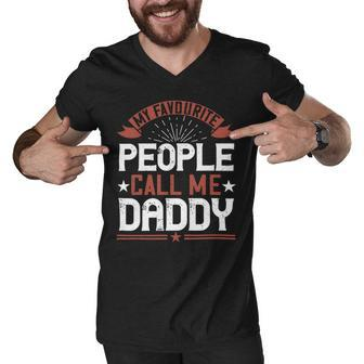 My Favourite People Call Me Daddy Men V-Neck Tshirt - Monsterry DE